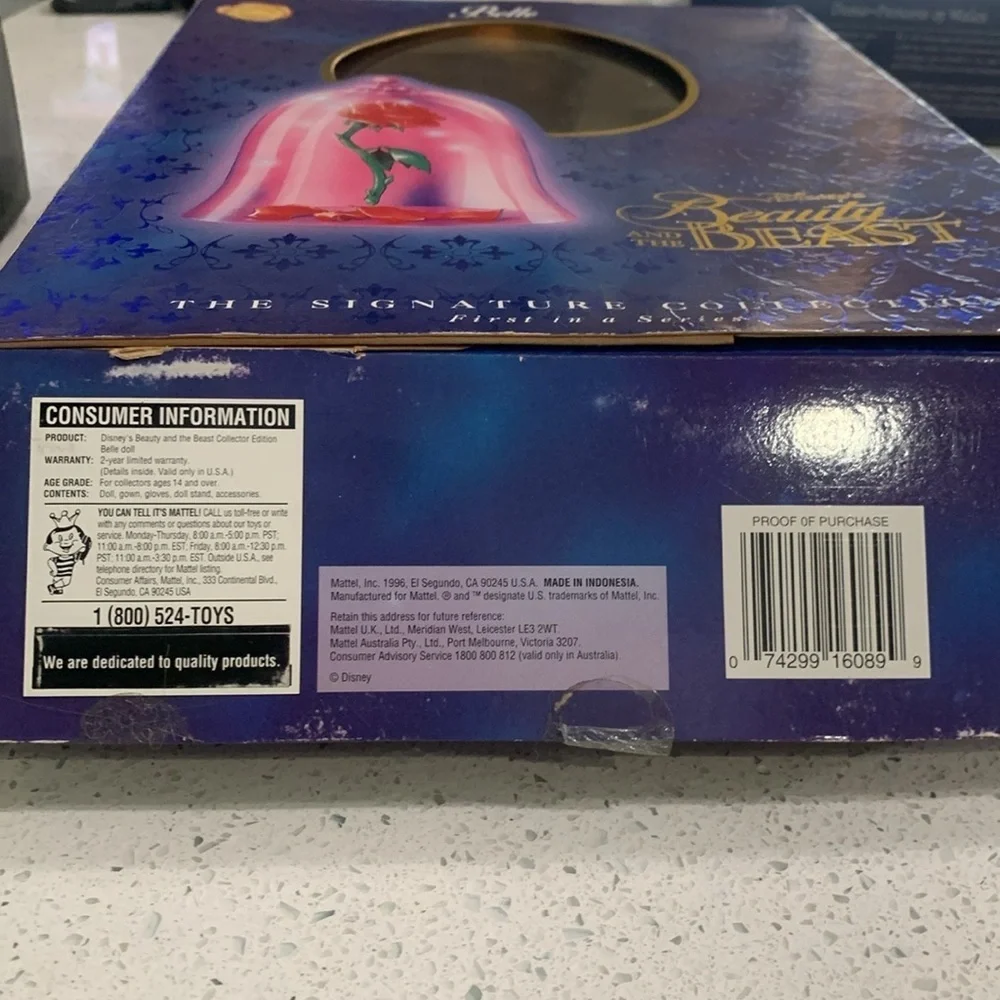 NIB Disney Signature Collection Beauty and the Beast Belle Doll in Gold Dress